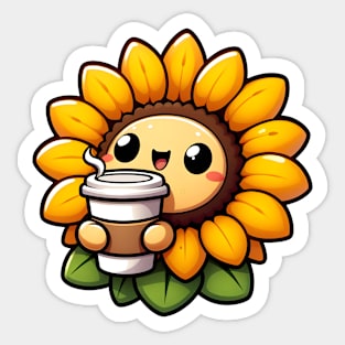 Good Morning Sunflower Design Sticker